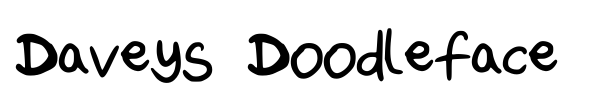 Daveys Doodleface font preview